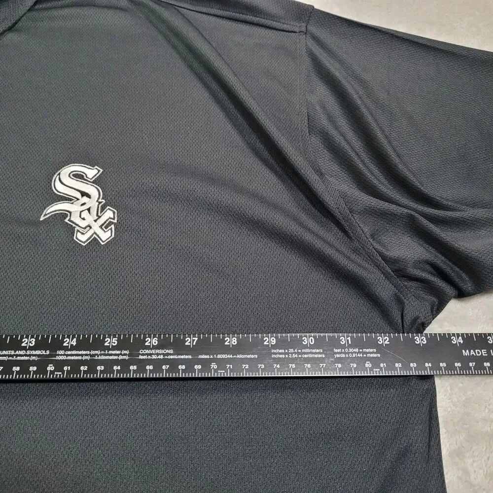 Chicago White Sox Shirt Mens 5XL Black MLB Baseball Majestic Polo Performance